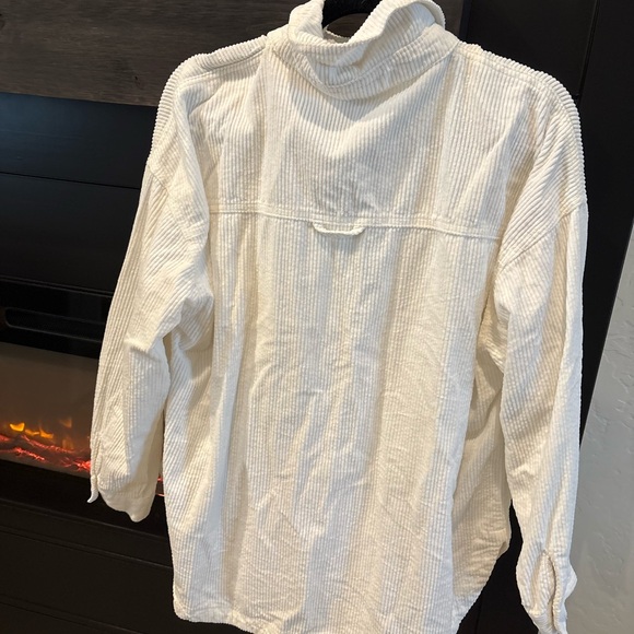 Forever 21 White Corduroy Button Down Shirt - Picture 2 of 2